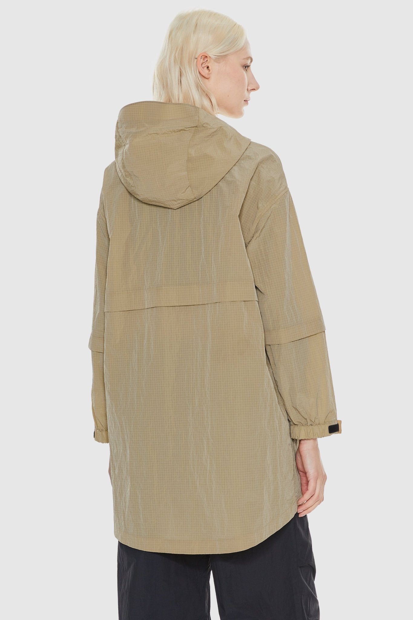 Orolay-Lightweight Mid-length Hooded Windbreaker-Lightweight Mid - length Hooded Windbreaker - Orolay, #color_Khaki