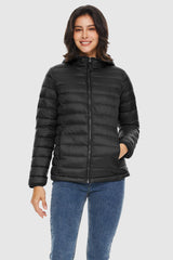 Orolay-Lightweight Packable Down Jacket with Stand Collar-#color_Black