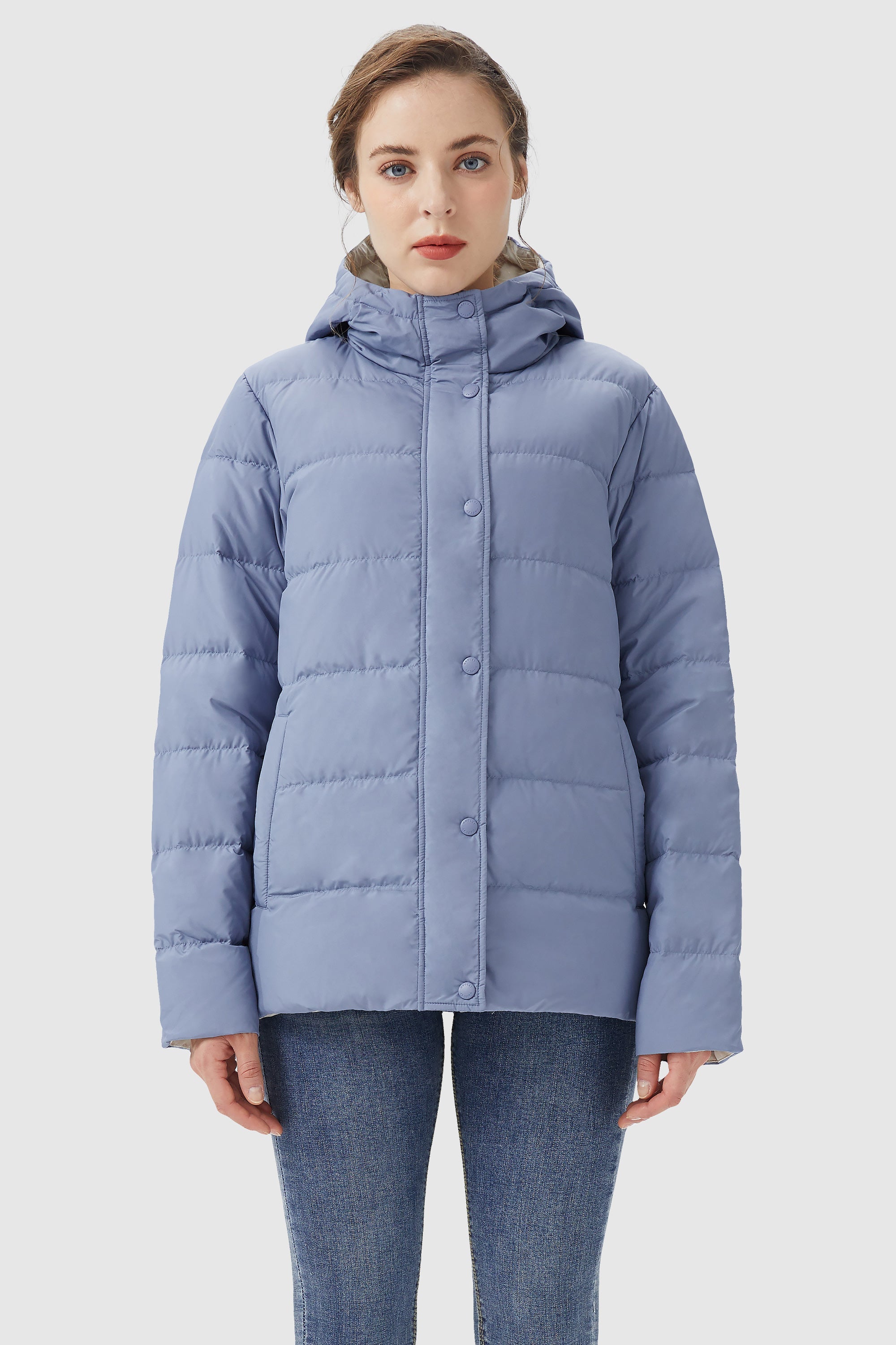 Orolay-Lightweight Reversible Down Jacket with Hood-#color_Eventide