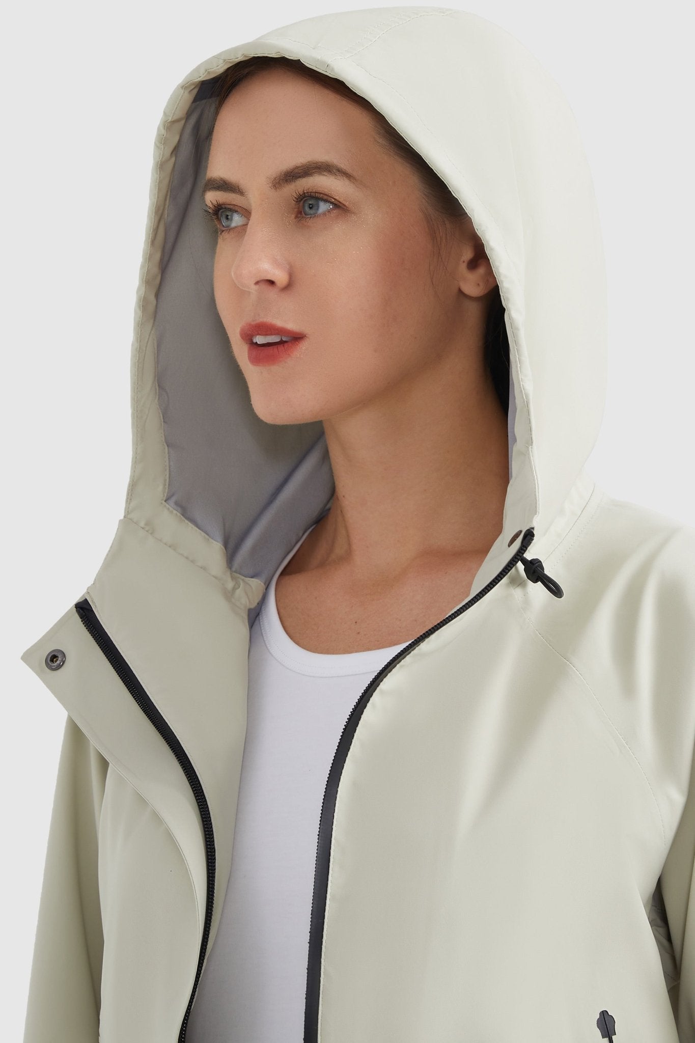 Orolay-Lightweight Softshell Raincoat-Lightweight Softshell Raincoat - Orolay, #color_Silver Birch