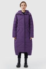 Orolay-Long Maxi Down Coat with Hood-Orolay Long Maxi Down Coat with Hood women #color_Petunia