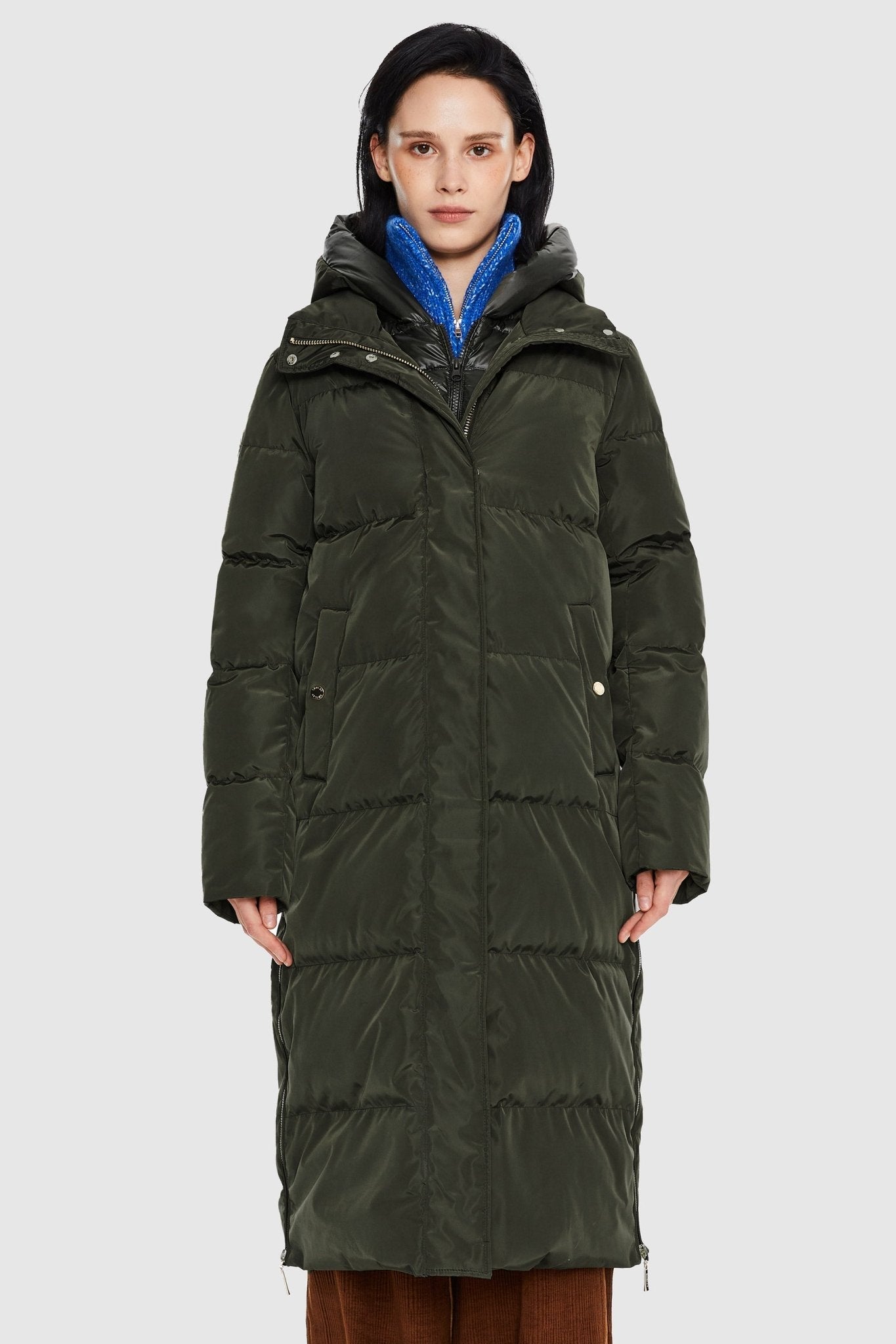 Orolay-Long Maxi Puffer Thickened Jacket-Long Maxi Puffer Thicken Jacket - Orolay, #color_Rosin