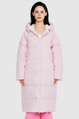 Orolay-Long Puffer Down Jacket with Hem Slit-#color_Pink Marshmallow