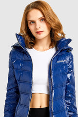 Orolay-Long Quilted Hooded Puffer Down Jacket-Long Quilted Hooded Puffer Down Jacket - Orolay, #color_Dazzling Blue