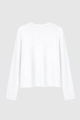 Orolay-Long Sleeve Crop T-shirt-#color_White