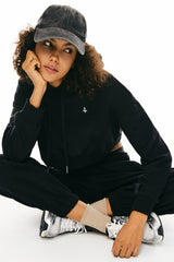 Orolay-Long Sleeve Cropped Hoodies-Image 5 of Long Sleeve Cropped Hoodies from Orolay - #Color_black