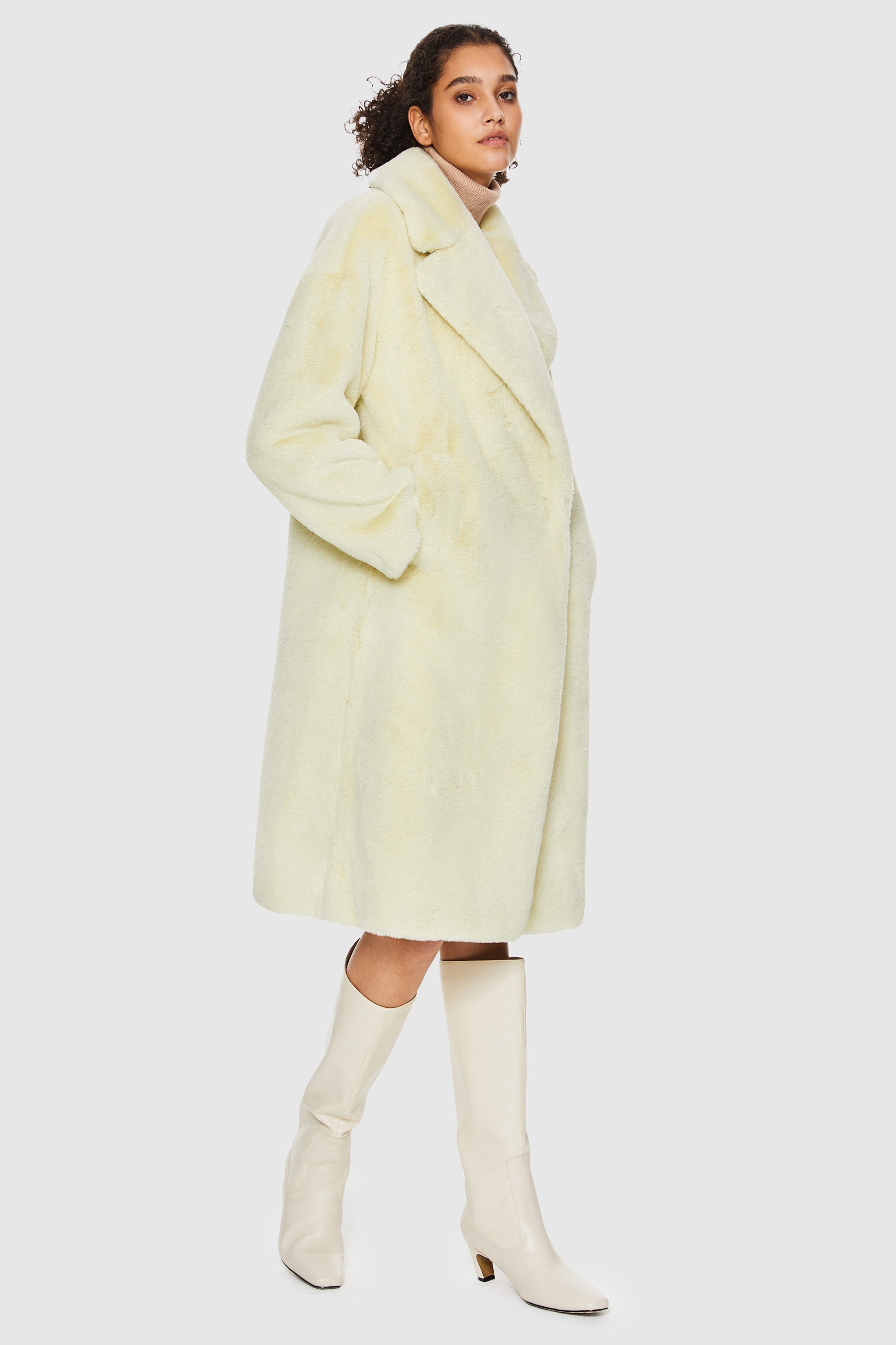 Orolay-Long Teddy Coat-#color_Beige