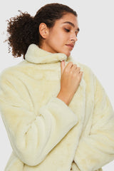 Orolay-Long Teddy Coat-#color_Beige