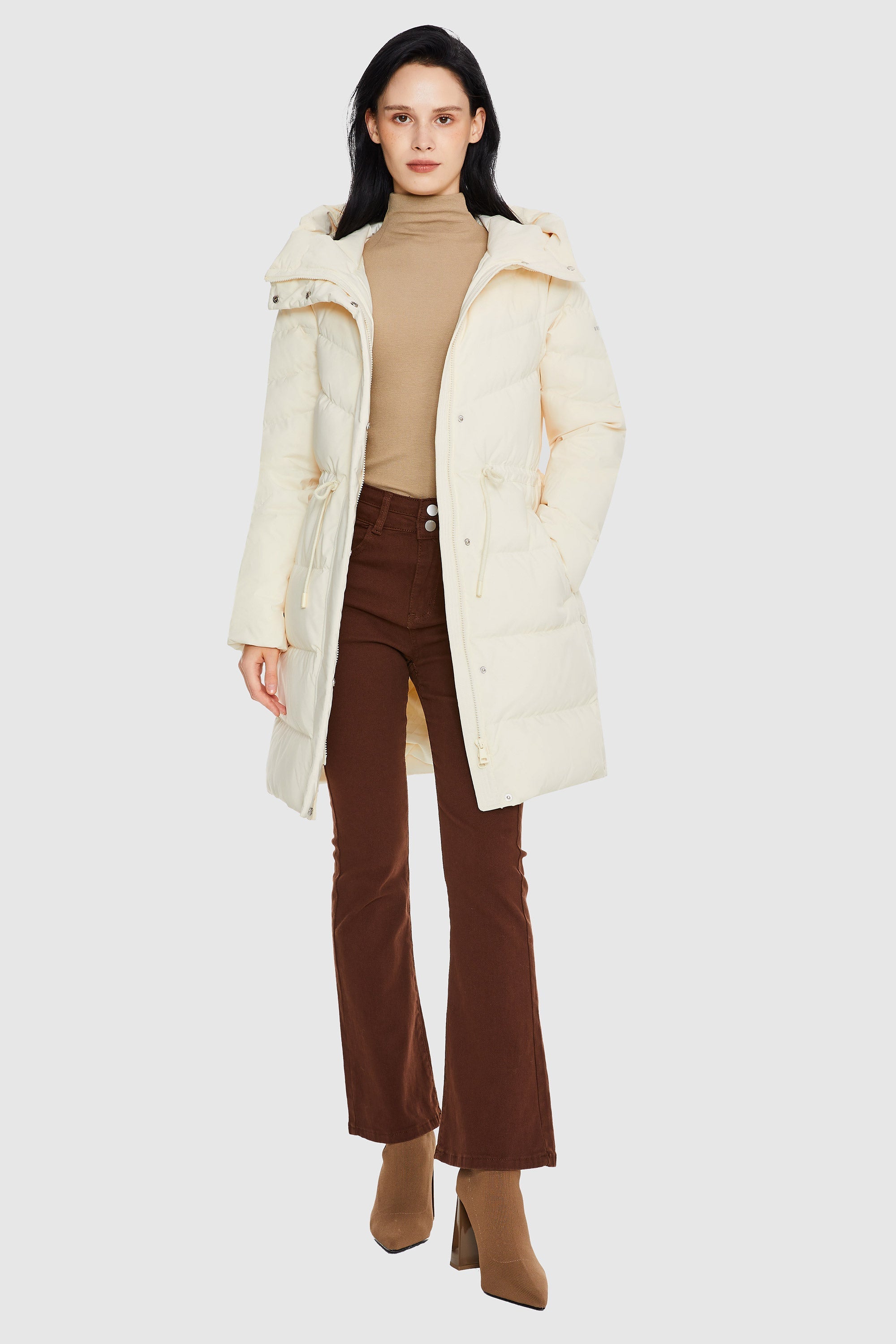 Orolay-Long Winter Puffer Down Coat-#color_Tofu