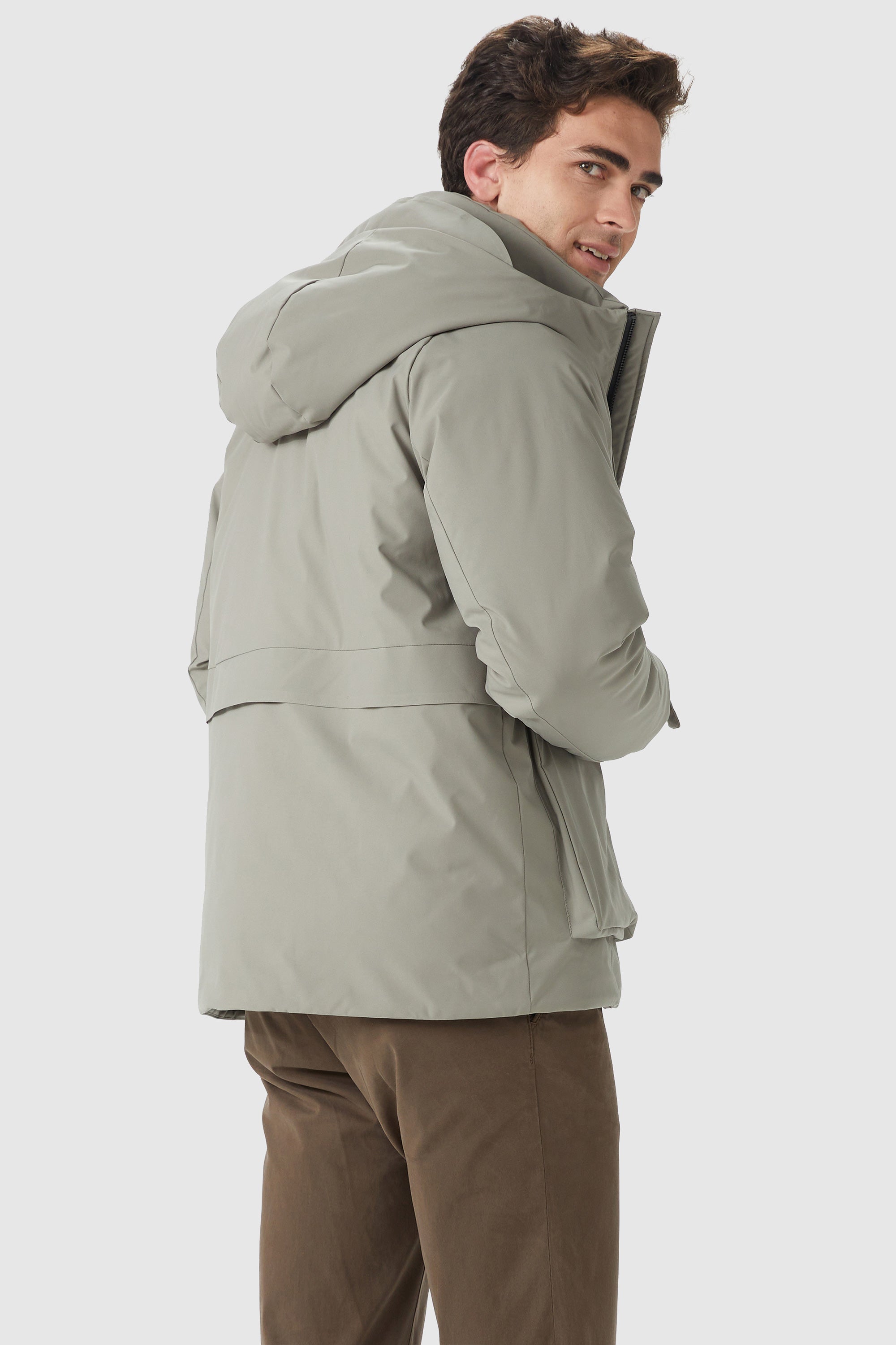 Orolay-Multi-pockets Hooded Down Jacket-#color_Alfalfa