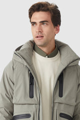 Orolay-Multi-pockets Hooded Down Jacket-#color_Alfalfa