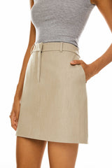 Orolay-Office Mini Pencil Skirts-#color_Khaki