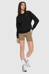 Orolay-Oversized Casual Sweatshirt-Image 1 of Oversized Casual Sweatshirt from Orolay - #color_Black