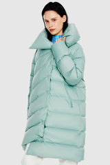 Orolay-Oversized Collar Puffer Jacket-Oversized Collar Puffer Jacket - Orolay, #color_Blue Glass