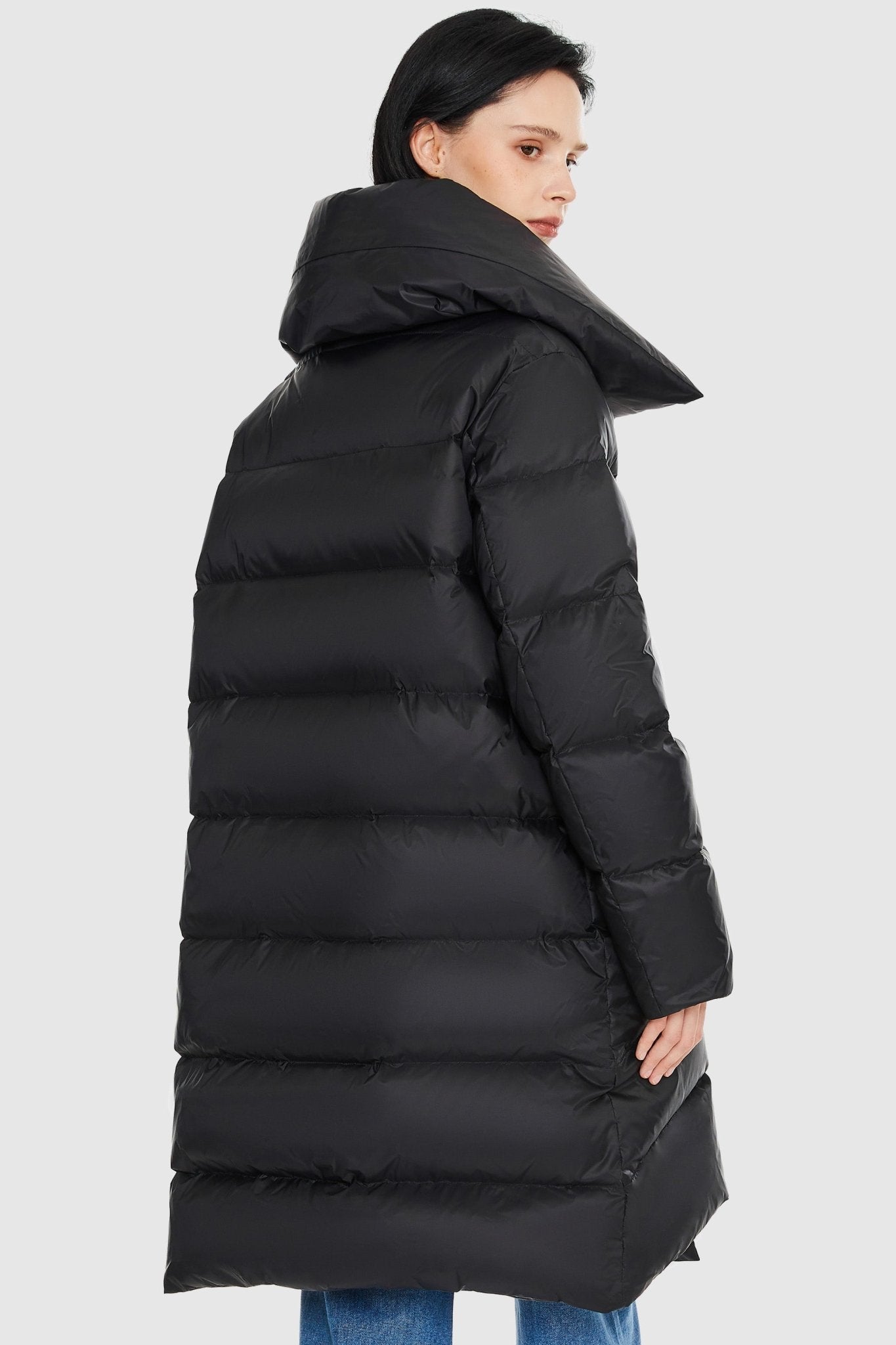 Orolay-Oversized Collar Puffer Jacket-Oversized Collar Puffer Jacket - Orolay, #color_Black