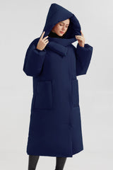 Orolay-Oversized Long Puffer Down Coat with Hood-#color_Beacon Blue