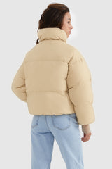 Orolay-Puff-O Classics Short Oversized Down Coat-Orolay-Puff-O Classics Short Oversized Down Coat-#color_Frosted Almond