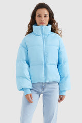 Orolay-Puff-O Classics Short Oversized Down Coat-Orolay-Puff-O Classics Short Oversized Down Coat-#color_Crystal Blue