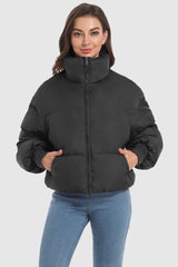 Orolay-Puff-O Classics Short Oversized Down Coat-Orolay-Puff-O Classics Short Oversized Down Coat-#color_Black