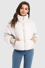 Orolay-Puff-O Classics Short Oversized Down Coat-Orolay-Puff-O Classics Short Oversized Down Coat-#color_White