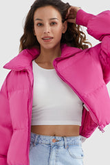 Orolay-Puff-O Classics Short Oversized Down Coat-Orolay-Puff-O Classics Short Oversized Down Coat-#color_Azalea Pink