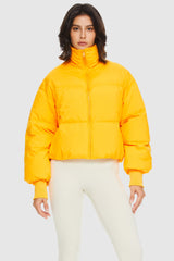 Orolay-Puff-O Classics Short Oversized Down Coat-Orolay-Puff-O Classics Short Oversized Down Coat-#color_Bright Marigold