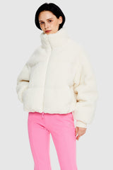 Orolay-Puff-O Earthugger Fleece Cropped Jacket-#color_Tofu