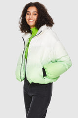 Orolay-Puff-O Summit Ombre Cropped Puffer-#color_Gradient Green