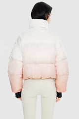 Orolay-Puff-O Summit Ombre Cropped Puffer-#color_Gradient Pink