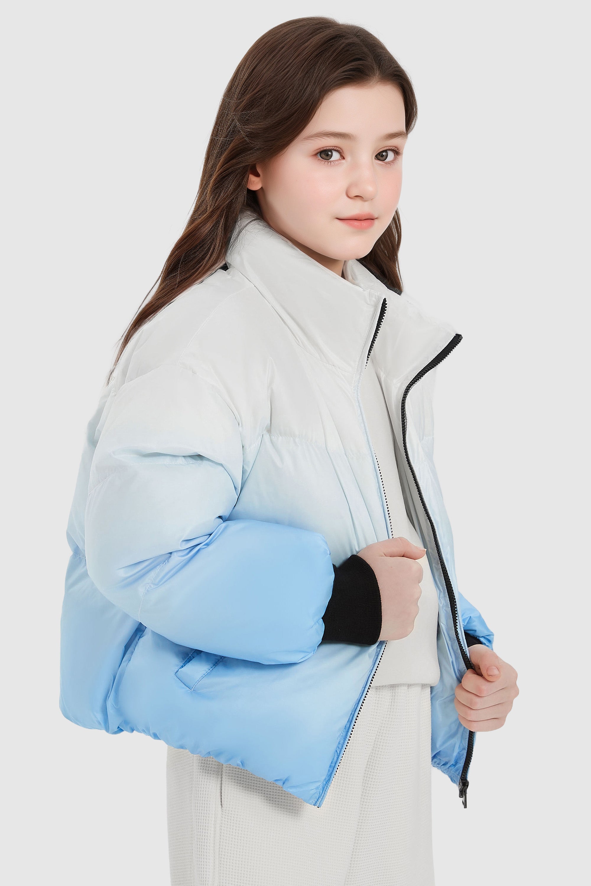 Orolay-Puff-O Summit Ombre Kids Puffer-Puff-O Summit Ombre Kids Puffer from Orolay - #color_Gradient blue