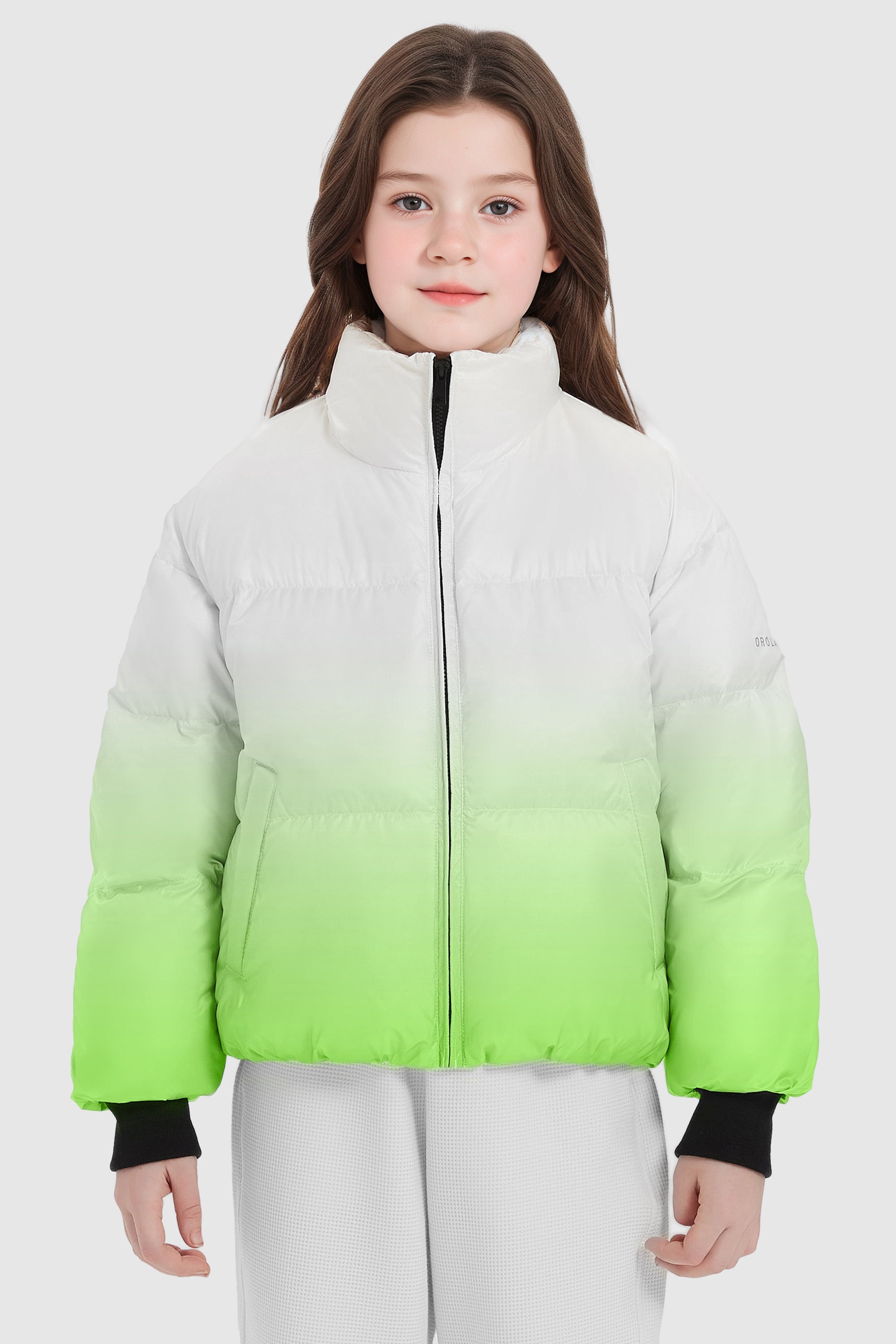 Orolay-Puff-O Summit Ombre Kids Puffer-Puff-O Summit Ombre Kids Puffer from Orolay - #color_Gradient Green