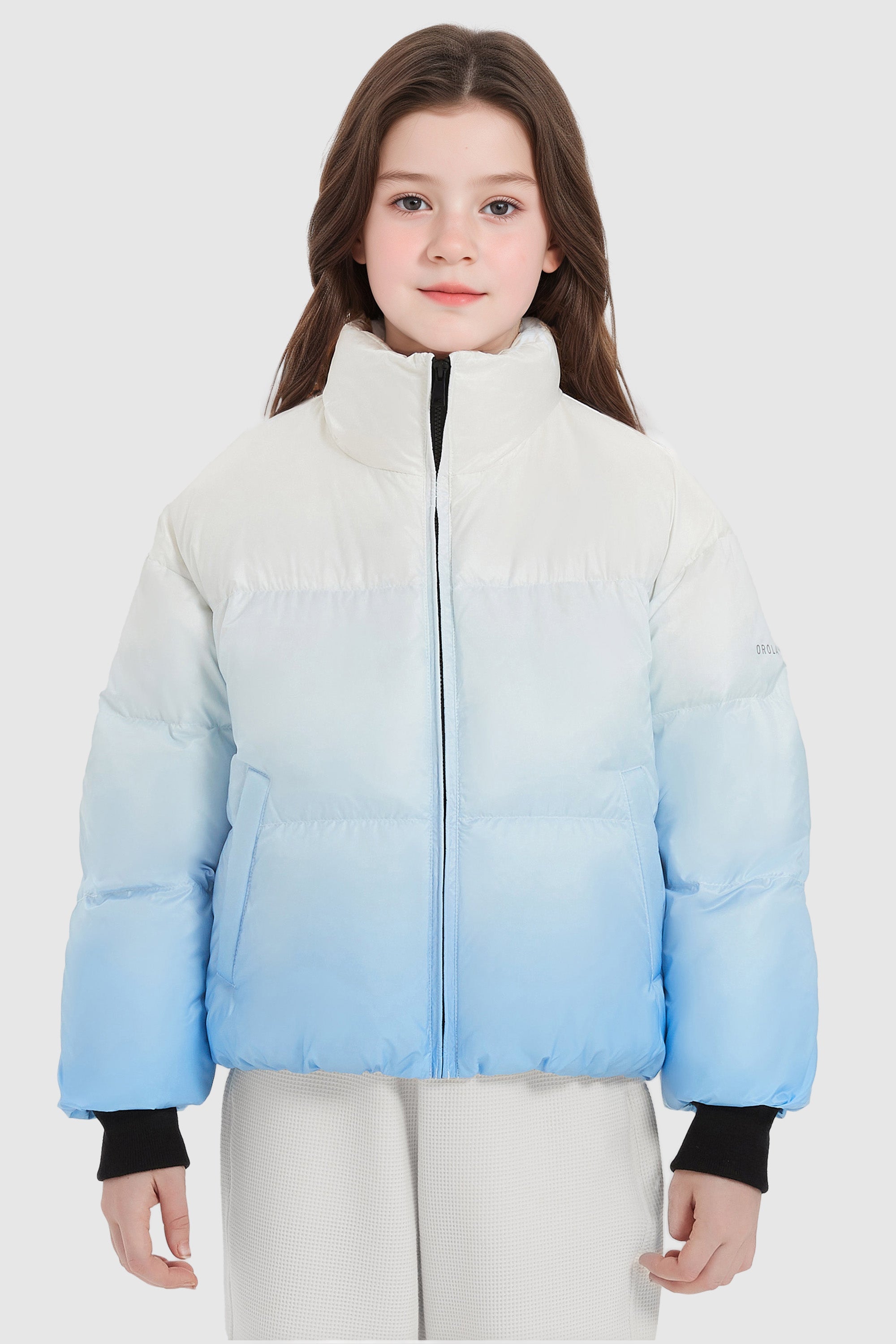 Orolay-Puff-O Summit Ombre Kids Puffer-Puff-O Summit Ombre Kids Puffer from Orolay - #color_Gradient blue