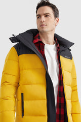 Orolay-Puffer Warm Jacket Winter Full-Zip Windproof Coat-#color_Hot Spot