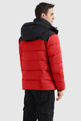 Orolay-Puffer Warm Jacket Winter Full-Zip Windproof Coat-#color_Racing Red