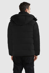 Orolay-Puffer Warm Jacket Winter Full-Zip Windproof Coat-#color_Black