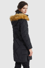 Orolay-Quilted Down Coat-#color_Black