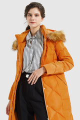 Orolay-Quilted Down Coat-#color_Dark Cheddar