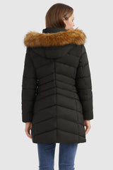 Orolay-Quilted Hooded Winter Coat-#color_Black