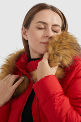 Orolay-Quilted Hooded Winter Coat-#color_Fiery Red