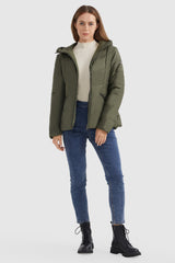 Orolay-Quilted Puffer Jacket with Hood-#color_Chive