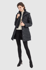 Orolay-Quilted Thickened Puffer Down Jacket-#color_Black