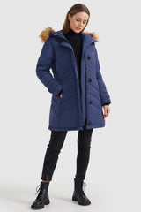 Orolay-Quilted Thickned Down Coat-#color_Beacon Blue