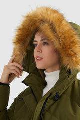 Orolay-Quilted Thickned Down Coat-#color_Fir Green