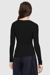 Scoop Neck Pullover Sweater from Orolay - #color_black