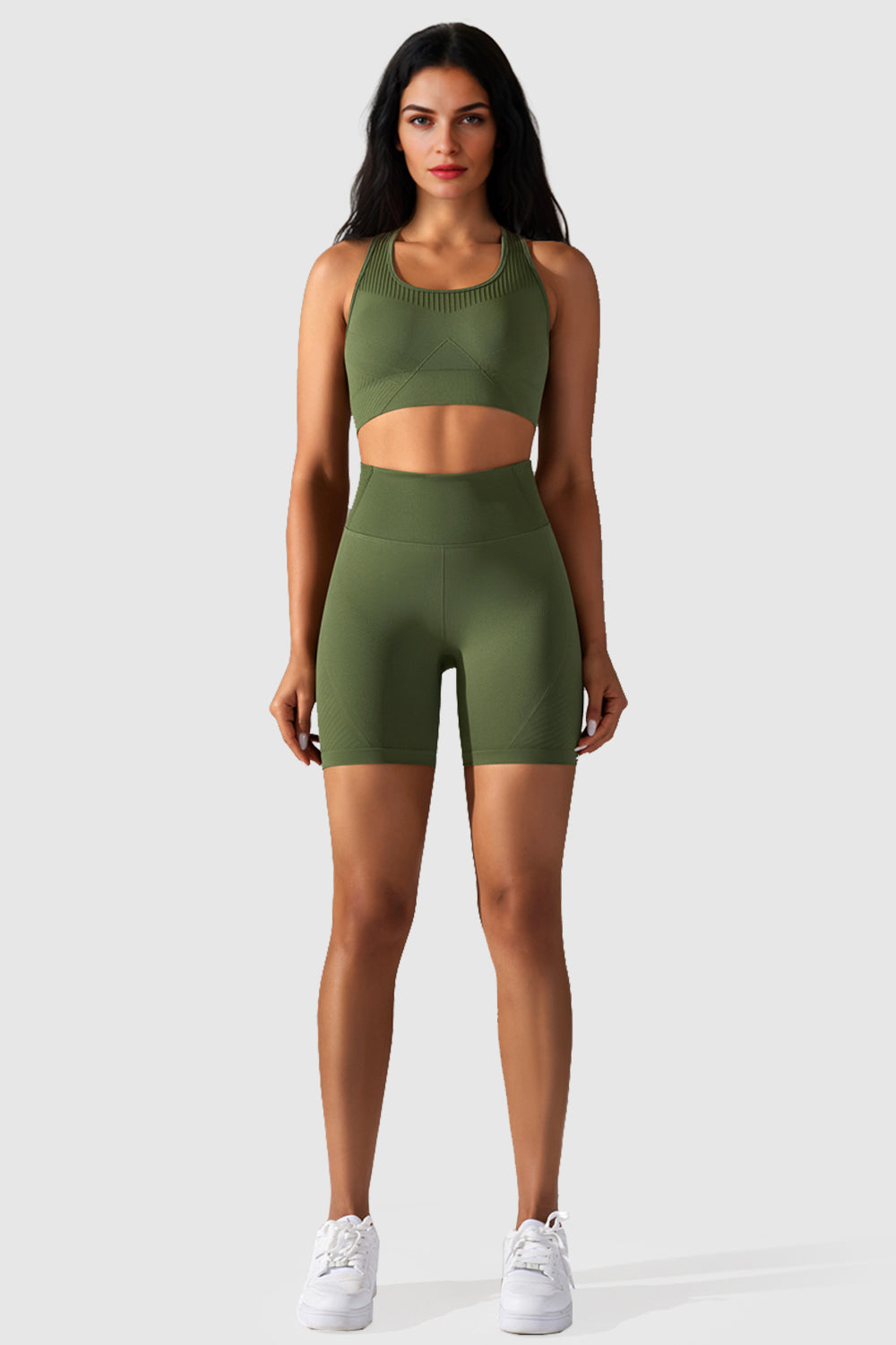 Orolay-Seamless Sports Bra with Removable Pads-#color_Chive