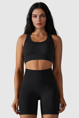 Orolay-Seamless Sports Bra with Removable Pads-#color_Black