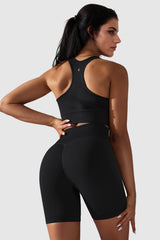 Orolay-Seamless Sports Bra with Removable Pads-#color_Black