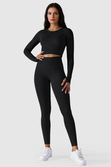 Orolay-Seamless Workout Leggings-#color_Black