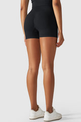 Orolay-Seamless Workout Yoga Shorts-#color_Black