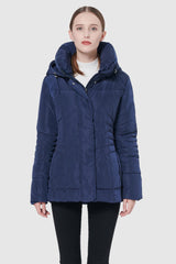 Orolay-Short Down Coat with Removable Hood-#color_Beacon Blue